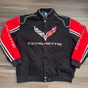 Vintage JH Design GM Corvette Embroidered Stitched Logo Jacket Men’s 2XL